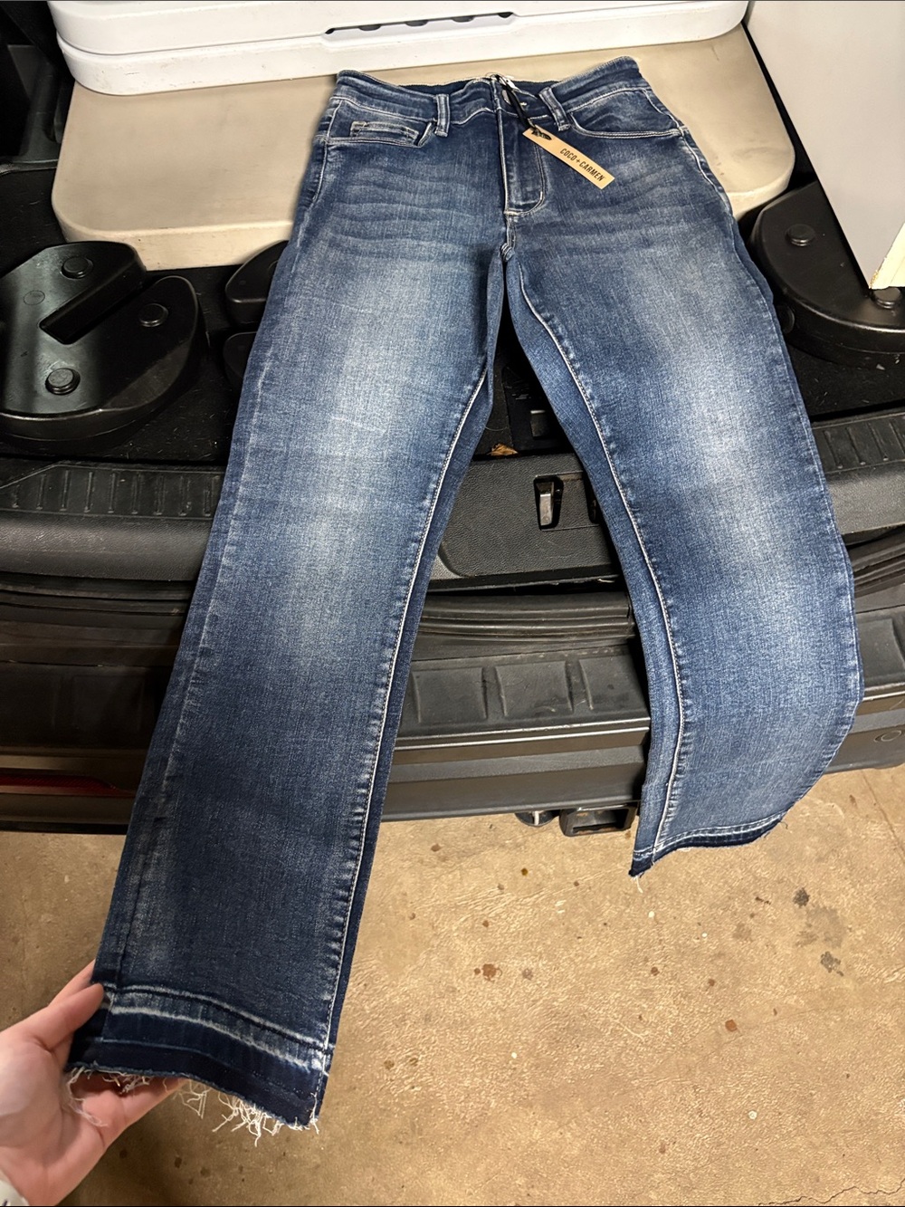 Coco + Carmen Women's Distressed Skinny Jeans in Blue